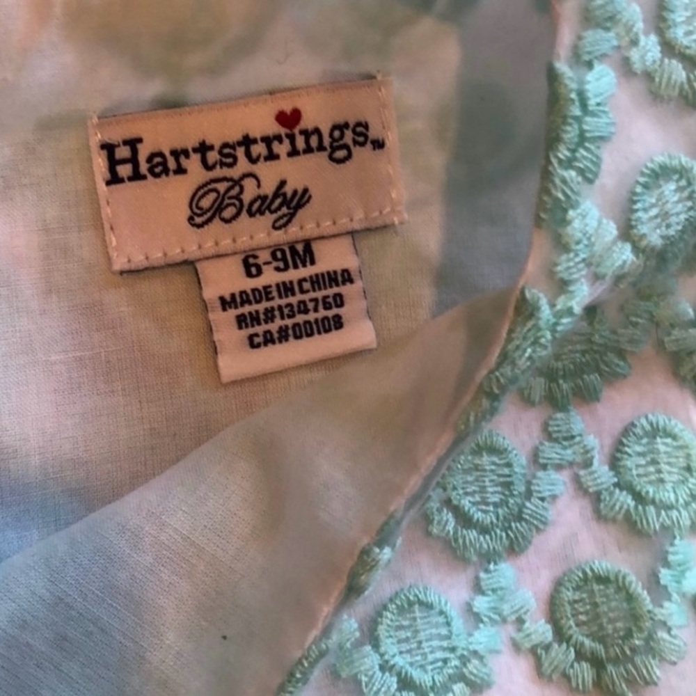 Hartstrings Baby Mint Green Dress Sz 6-9 months - Picture 3 of 4